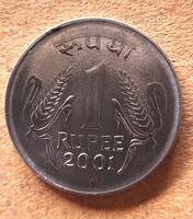India 1 rupia 2001 (LA37)