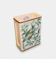 Herendi zöld Zova mintás porcelán gyufatartó (Ritka minta)