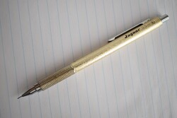 MICRO Jaguar 0,5 mm töltőceruza , 90-es évek , fém arany és króm cínű , ceruza