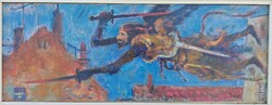 Bod László (1920–2001) - "A bosszú angyala" - olaj, fa