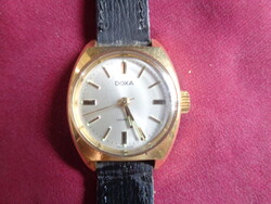 Doxa brand,  a 1970s-era, gold-plated women's wristwatch.
