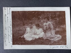 Antik Monarchia korabeli, fényképes levelezőlap, 1903, Visegrádból feladva Pozsonyba küldve
