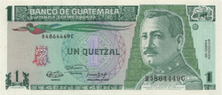 Guatemala 1990-1992. 1 Quetzal UNC