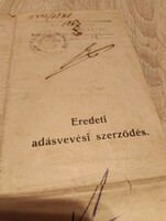 1917 Eredeti Adásvételi Szerződés - Felsőzsid (Keszthely) - Kohn család, Csepregi, 10 K okmánybélyeg