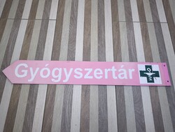 Gyógyszertár retro alumínium kètoldalas tábla