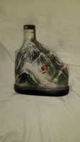 1969-es Jim Beam "Harry Hoffman Liquors" síelő tematikájú porcelán karaffa.