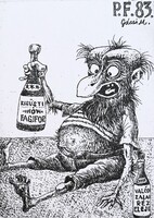 Gácsi Mihály rézkarc (aláírt grafika)