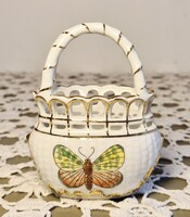 Herendi Viktória (VBO) mintás porcelán kosárka /1043/