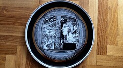Endre Szász “Napfény” Hollóházi Porcelain Wall Plate