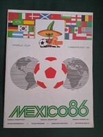 Mexico '86, labdarugó vb műsorfüzet, FIFA World Cup.Pique