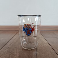 Antik címeres üveg pohár Szőkefalvi Fodor család
