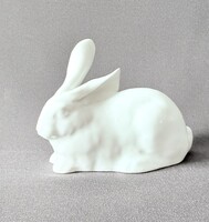 Régi Herendi porcelán fekvő nyúl (15335) – Ritka gyári fehéráru, vintage