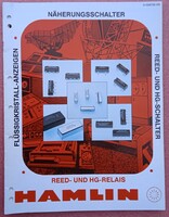 HAMLIN reed-relék ,közelségi szenzorok , LCD kijelzők katalógusa   , angol nyelvű .