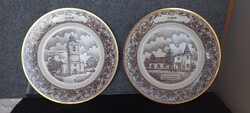 Dekobex "Budapest kollekció" porcelán dísztányér készlet (4 darabos) két darabja
