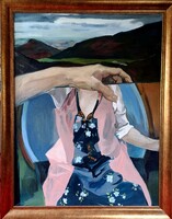 Újfalusi Éva: Tükrök c. olajfestmény /145x115 cm/