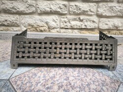 Antique Secessionist Cast Iron Stove Front Panel Spark Guard Ash Drawer. Marked