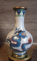 Kínai rekeszzománc váza(cloisonne)