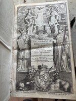 BAROKK RITKASÁG! Monumentális Biblia-konkordancia (1751, Bamberg) – Eredeti bőrcsatokkal, fatáblás d