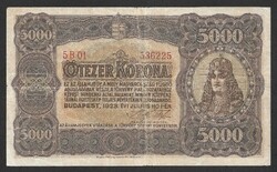 5000 korona 1923 MPNyRt VF
