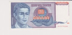 Jugoszlávia 500000 dínár 1993  XF    /A1/