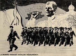 Zala Tibor (1920-2004) A munkás-paraszt hatalom védelmében - szocreál grafika /számlát adunk hozzá/