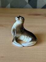 Royal Dux Fóka porcelán figura