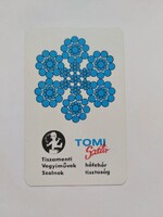 Tiszamenti Vegyiművek Szolnok kártyanaptár 1975 - TOMI Sztár hófehér tisztaság