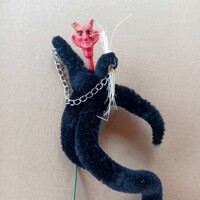 Karácsonyfadísz- zsenília ördög 26 cm! Retro- vintage