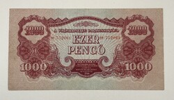 1000 Pengő 1944 - Vörös Hadsereg kiadás - VF+ tartás - Minimális préselés és 3-4 mm-es beszakadássa