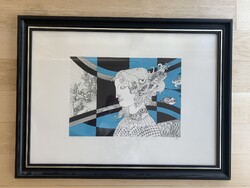 Szász Endre: A folyók istennője – Eredeti, szignált szitanyomat (Artist Proof)