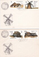 FDC pár 1989. Régi Malmok Teljes Sor Elsőnapi Borítékok Magyar Posta Kiadványa