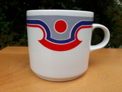 Retro Alföldi porcelán menza mintás bögre