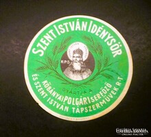 Szent István idénysör alátét, sörcímke - kicsi (Kőbányai Polgári Serfőződe)