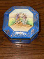 Kézzel festett porcelán ékszertartó doboz