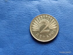 MACEDÓNIA 2 DENARI 2008 HAL! UNC!