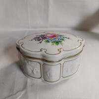 Jelzett festett olasz porcelán doboz