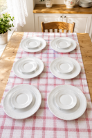 Gyönyörű Güral Porselen „Flora” fehér keményporcelán tányérkészlet (12 db) – Pizza- és desszertes sz