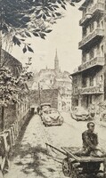 RITKA! Tichy Kálmán: Budai részlet - különleges rézkarc