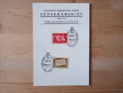 1948 BNV centenáris év emléklap alkalmi bélyegzés