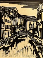 Kőhegyi Gyula (1933- ) Velencei utcakép /számlát adunk hozzá/