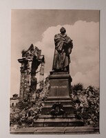 Képeslap, Német, Drezda, Martin Luther King szobora