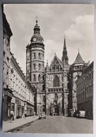 Képeslap, Csehszlovák, Kassa Dóm 1961 (e)