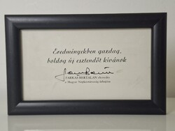 Signed FARKAS BERTALAN greeting