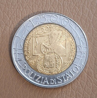 Olaszország 500 Líra, 1997 - Állami rendőrség - Emlékérme