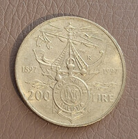 Olaszország 200 Líra, 1997 - Olasz Tengerészeti Liga - Emlékérme