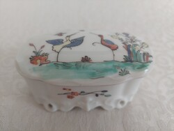 Francia, kézzel festett porcelán doboz