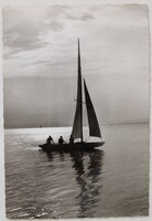Képeslap, Balaton, vitorlás (e)