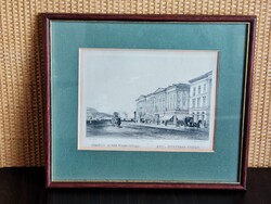 Rudolf Alt: István Főherceg Szálloda Pesten – Litográfia A500