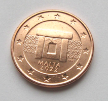 Málta - 5 euro cent - 2022 - Mnajdra őskori templomegyüttesének oltára