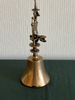 Muharos Lajos bronz csengő kék szem (F0061)